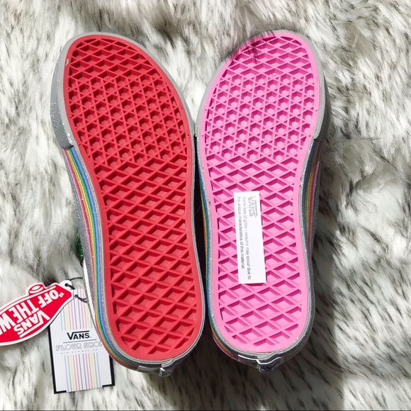 VANS OLD SKOOL V FLOUR SHOP SILVER RAINBOW Glitter - Picture 6 of 7